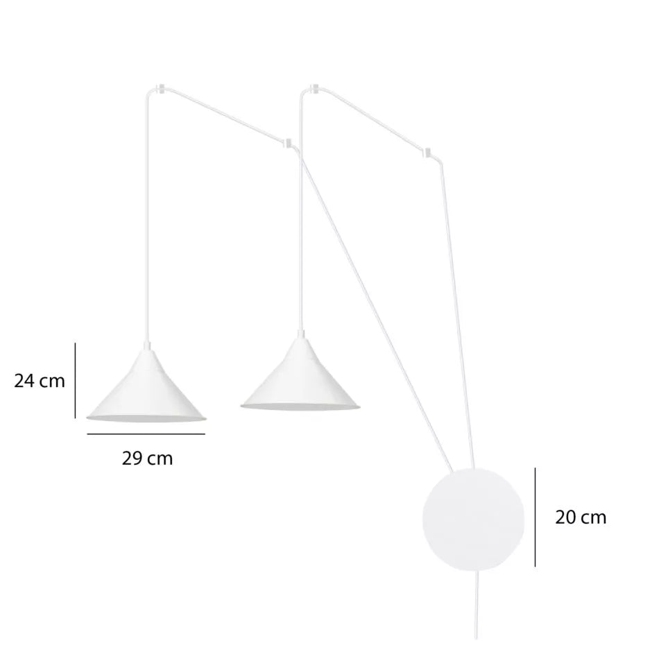 ABRAMO will fit perfectly into almost any arrangement and interior style, from classic elegance to industrial, modern design. Each cable is up to 5 meters long , so each lampshade can be mounted to your desired height.