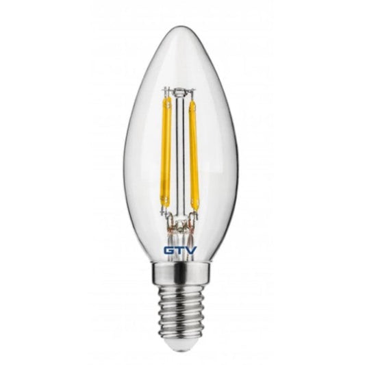 This 4W LED candle lamp provides an impressive 420lm of light with either a warm white 3000k or natural white 4000k colour temperature. It has an E14 small screw cap, and is rated to last up to 40,000 hours, consuming only 4W of energy and creating a low-cost, long life and eco-friendly lighting solution.