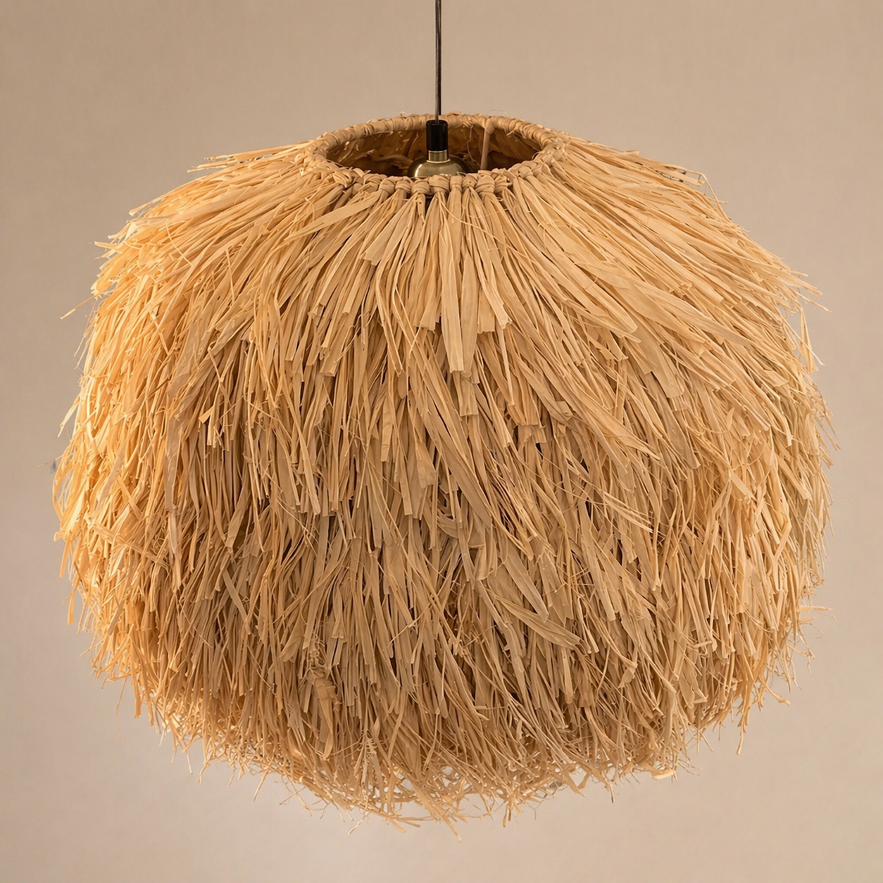 CGC Gilli Large Natural Raffia Grass  67 cm Lampshade Easy Fit Pendant Light Shade