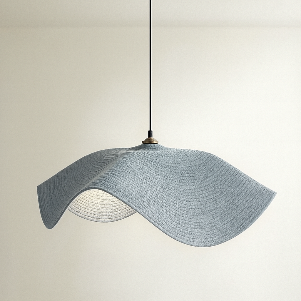 CGC Flora 78cm Baby Blue Large Floppy Fabric Lampshade