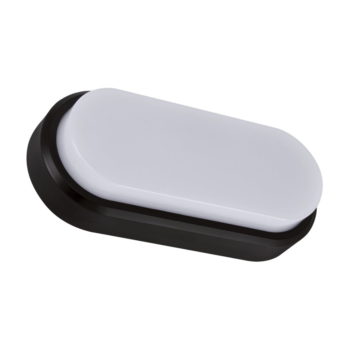 CGC SONNY Black Opal Oval Outdoor Wall Light Bulkhead 12W