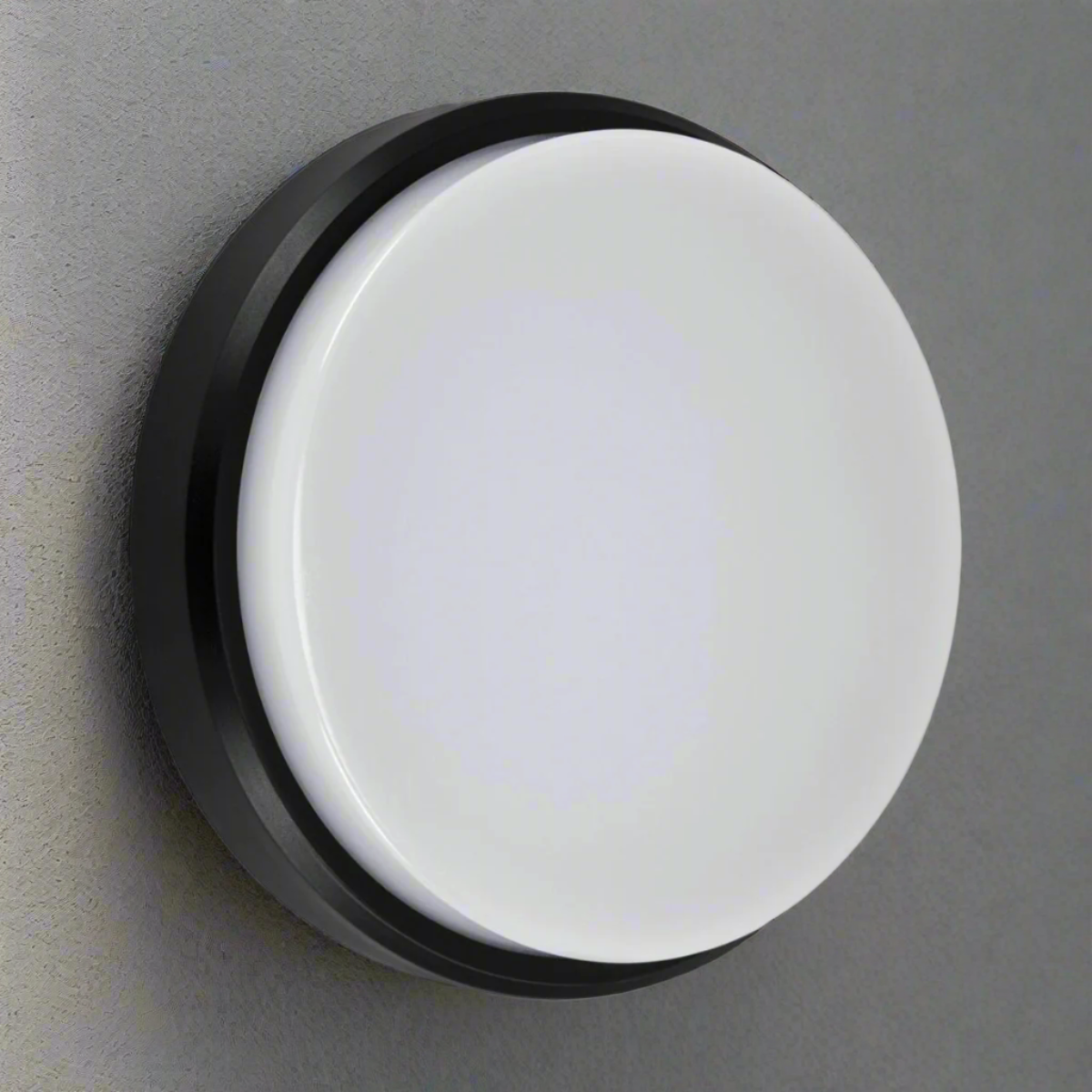 CGC KIKI Black Opal Round Outdoor Wall Light Bulkhead 18W