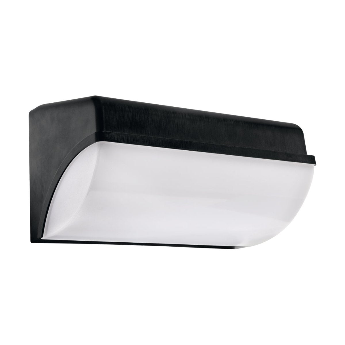 CGC ROX Black Curved Outdoor LED Wall Light with Opal Diffuser IP65 10W