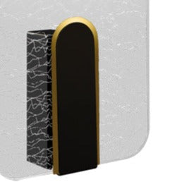 CGC CRACKLE Indoor LED Wall Light Black Gold and Crackle Glass Effect 6W 4200k Natural White 730lm