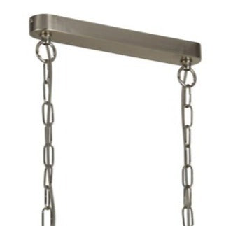 Introducing our Olive 2 light bar ceiling pendant with its exposed industrial inspired design. With its modern and contemporary combination of the cream metal shades and silver detailing, this pendant is sure to give the perfect lighting effect