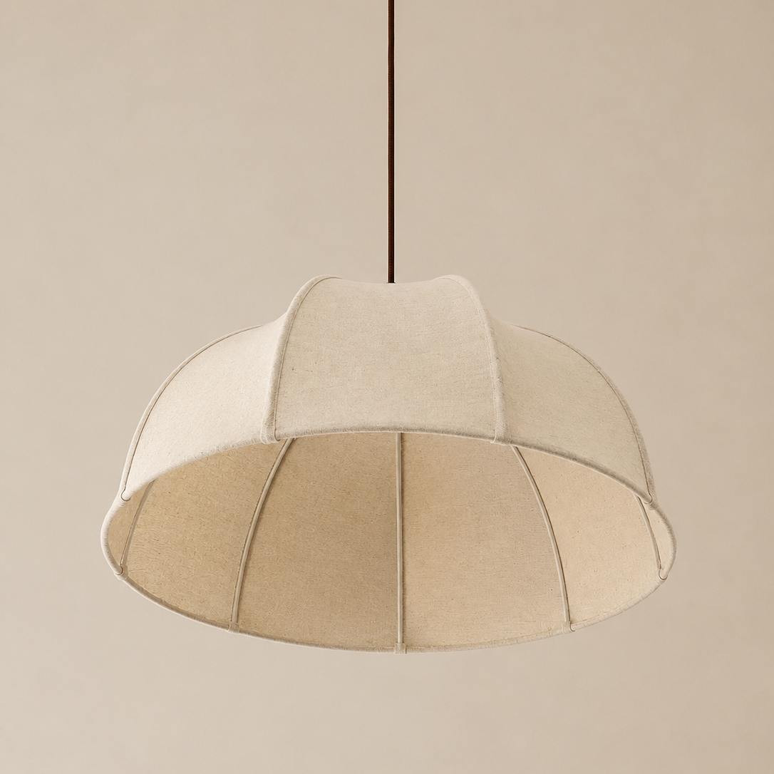 CGC Alessia Oatmeal Linen 50cm Dome Lampshade Hand Made Easy Fit