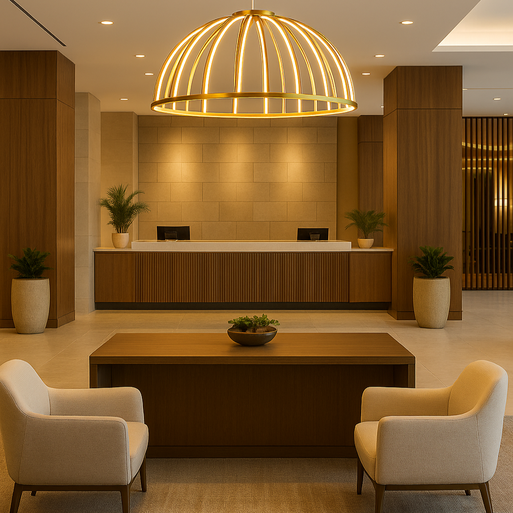 CGC PARAPLU 2 Hemisphere 90cm Satin Gold LED Ceiling Pendant Light