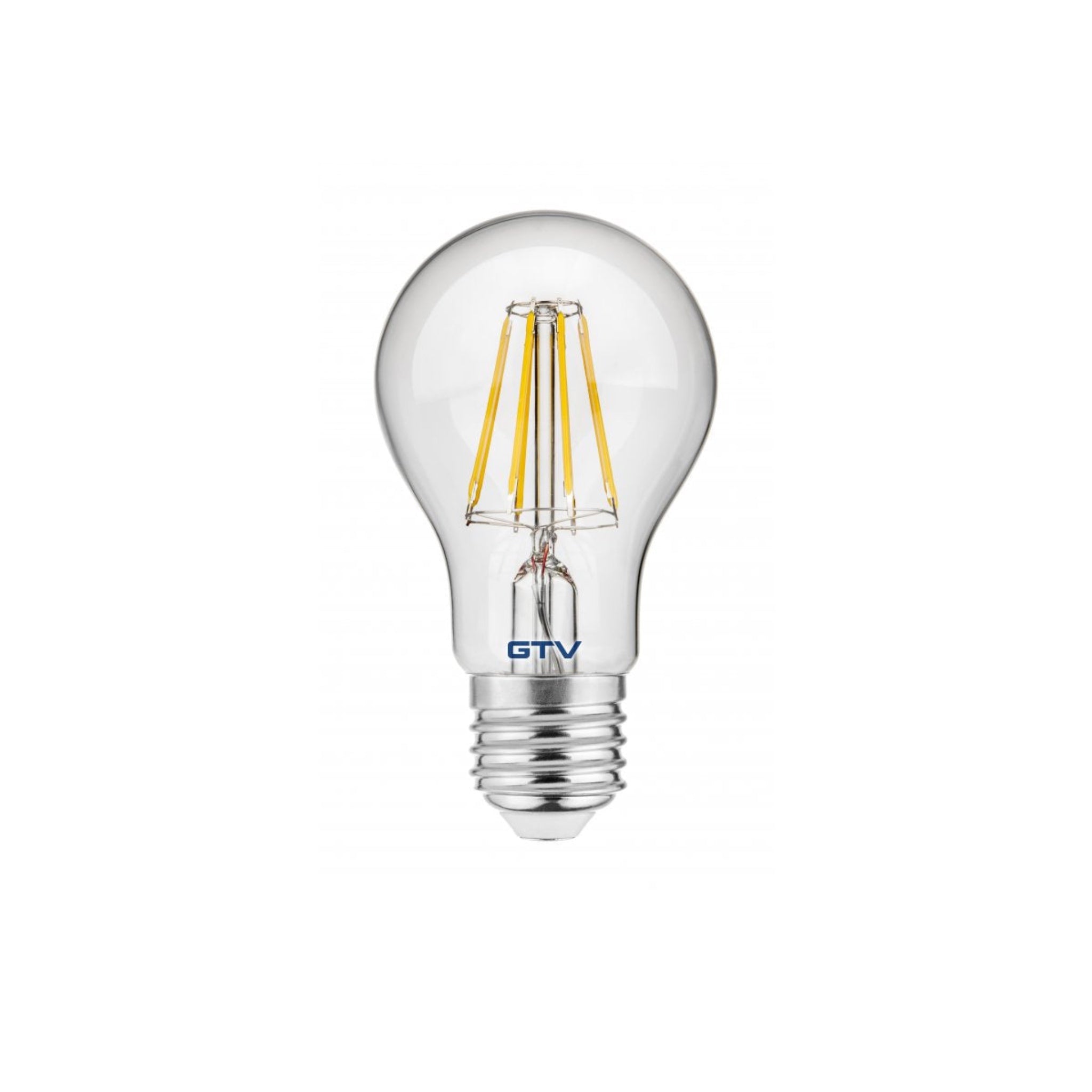 Our warm white LED bulbs have a visible filament for a distinctive look that will complement an array of home decors. The clear glass gives a bright and strong light output.  Not only is it a decorative feature light bulb, but it also has low energy consumption, making it both practical and ideal for mood lighting.