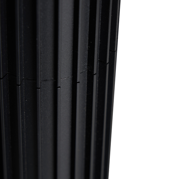 CGC LILLY Black Ribbed GU10 Outdoor Bollard Post Light IP44