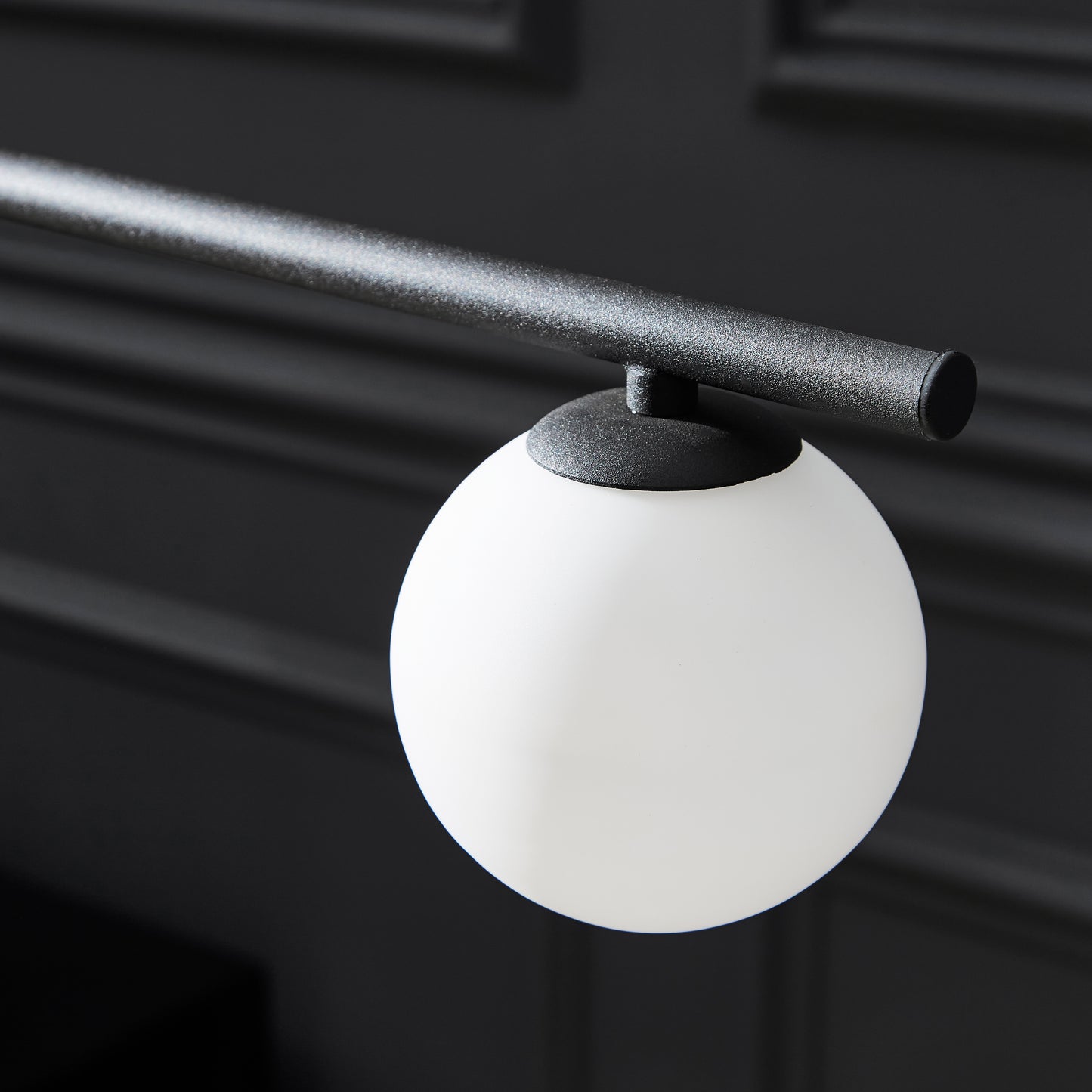 CGC NALA Black and Opal Globe Floor Lamp