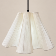 CGC Belle Flower Inspired Large 50cm Deep Scalloped Ruffled Silk Cream Lampshade
