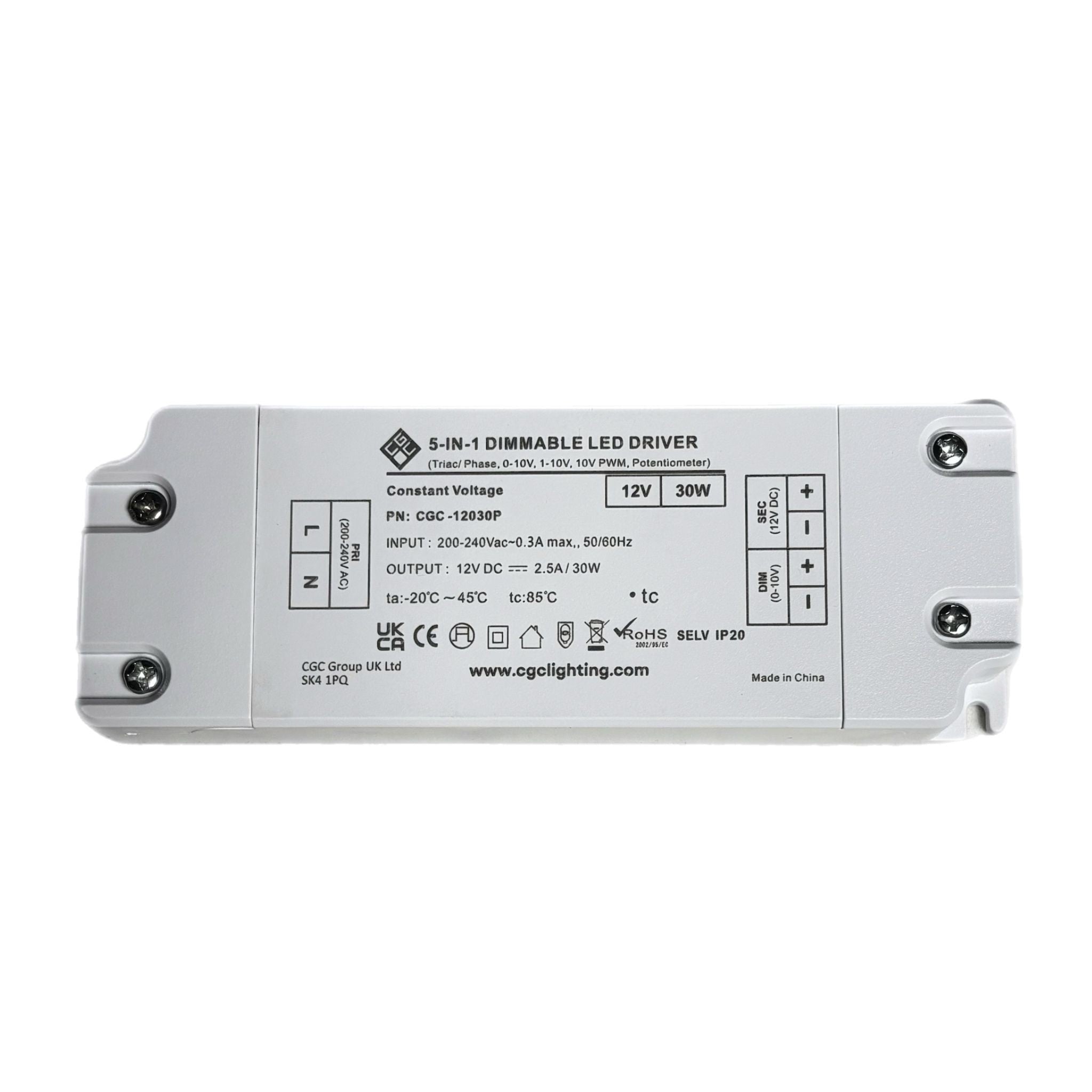 30W 12V TRIAC 5 in 1 Universal Dimmable LED Driver