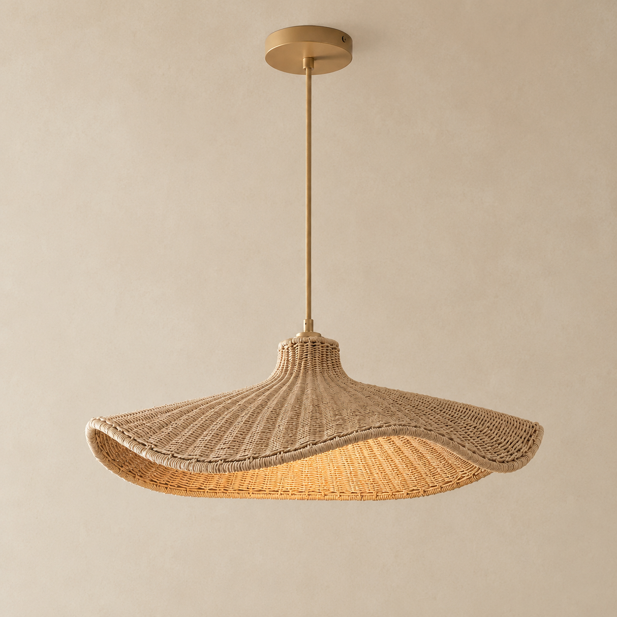 CGC Altheia Large 60cm Hand Made Woven String Wave Easy Fit Lampshade