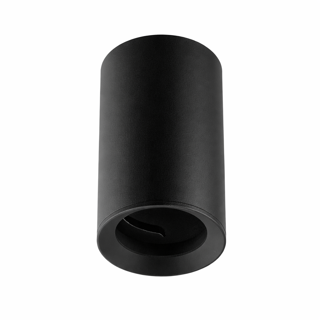 CGC TIPO Black Round Surface Mount GU10 Ceiling Spotlight Downlight