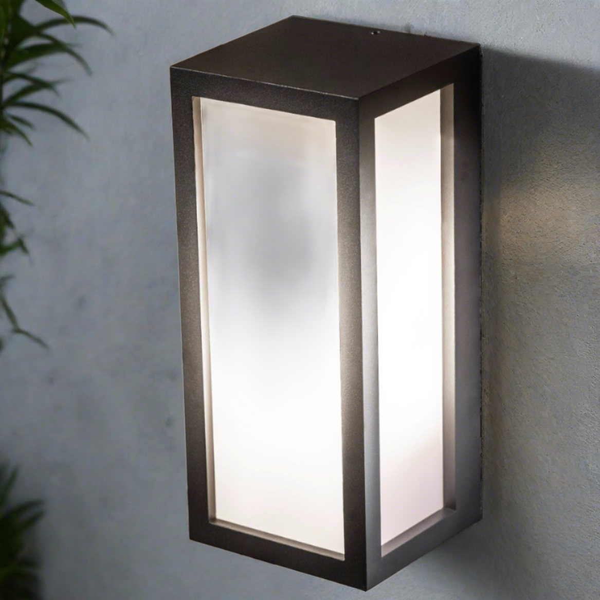 If you’re looking for a modern take on a traditional outdoor wall light, this black aluminium rectangle wall light is perfect for adding style and protection for your home. This classic design with a contemporary twist, styled with a metal rectangle shape and fitted with opal diffusers also contains an imposing black finish, making it ideal for any home design - adding a statement to any wall it fits in