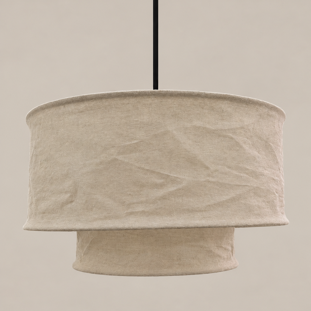 CGC Marisol Large 50cm Two Tier Oatmeal Linen Lampshade