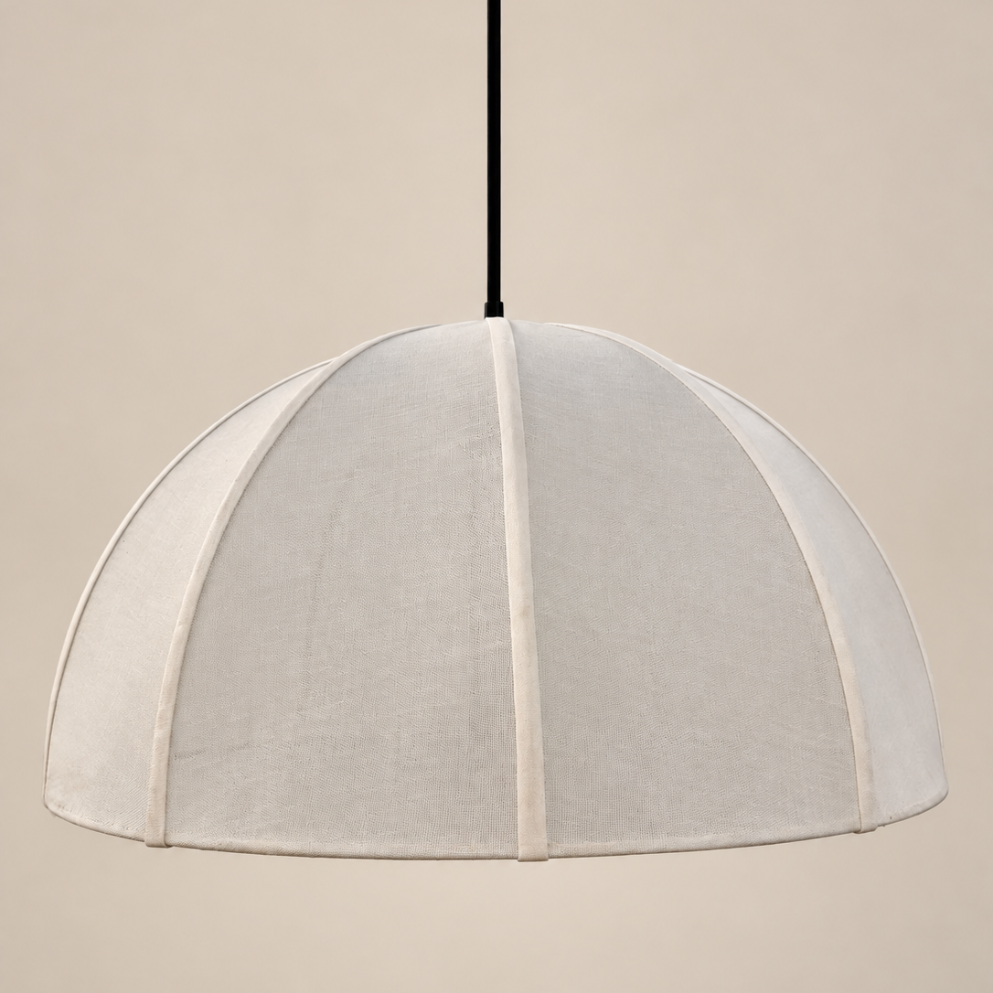 CGC Alessia White Fine Cotton 50cm Dome Lampshade Hand Made Easy Fit