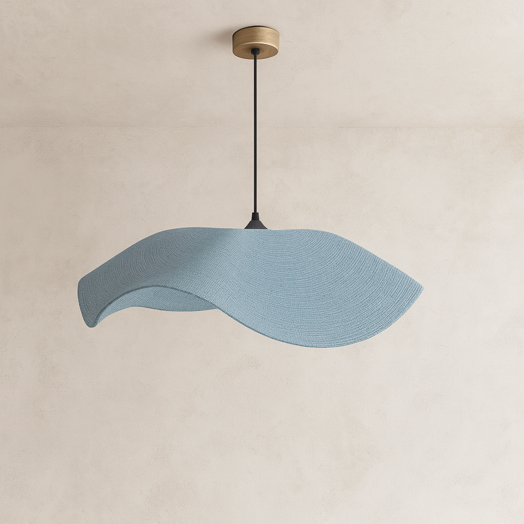 CGC Flora 64cm Baby Blue Floppy Fabric Lampshade