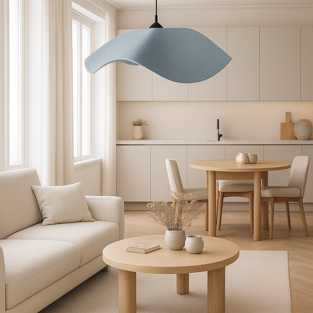 CGC Flora 78cm Baby Blue Large Floppy Fabric Lampshade