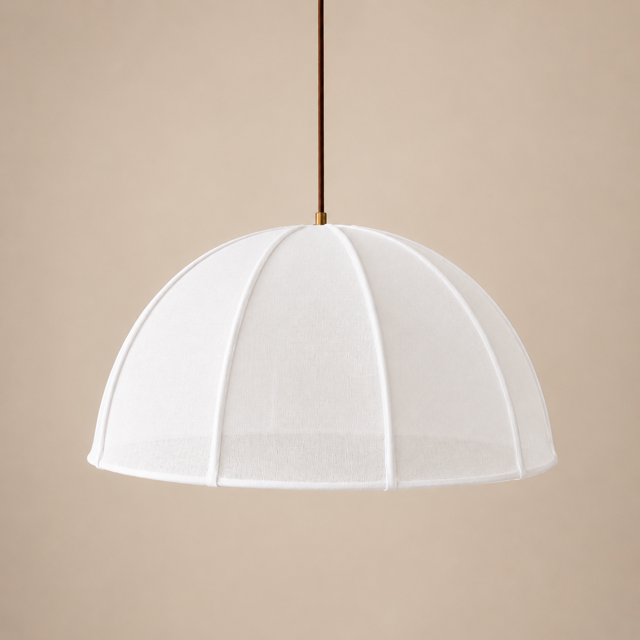 White pendant lamp on a beige background