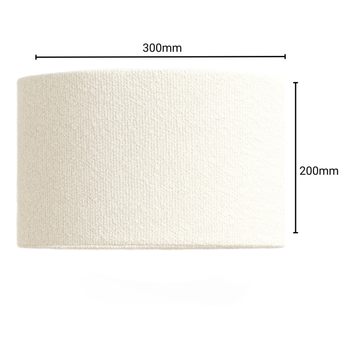 Beige fabric swatch with measurements on a white background
