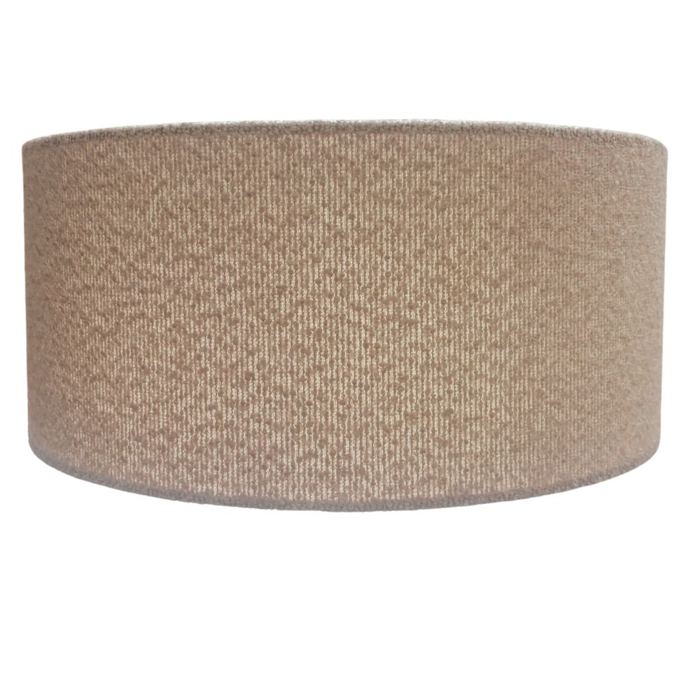 Textured brown lampshade on a white background