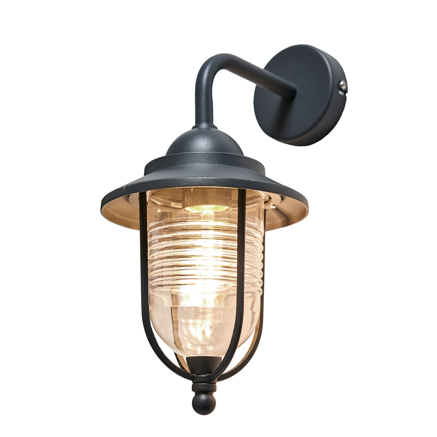 CGC AYANA Antique Charcoal Curved Fishermans Outdoor Wall Light