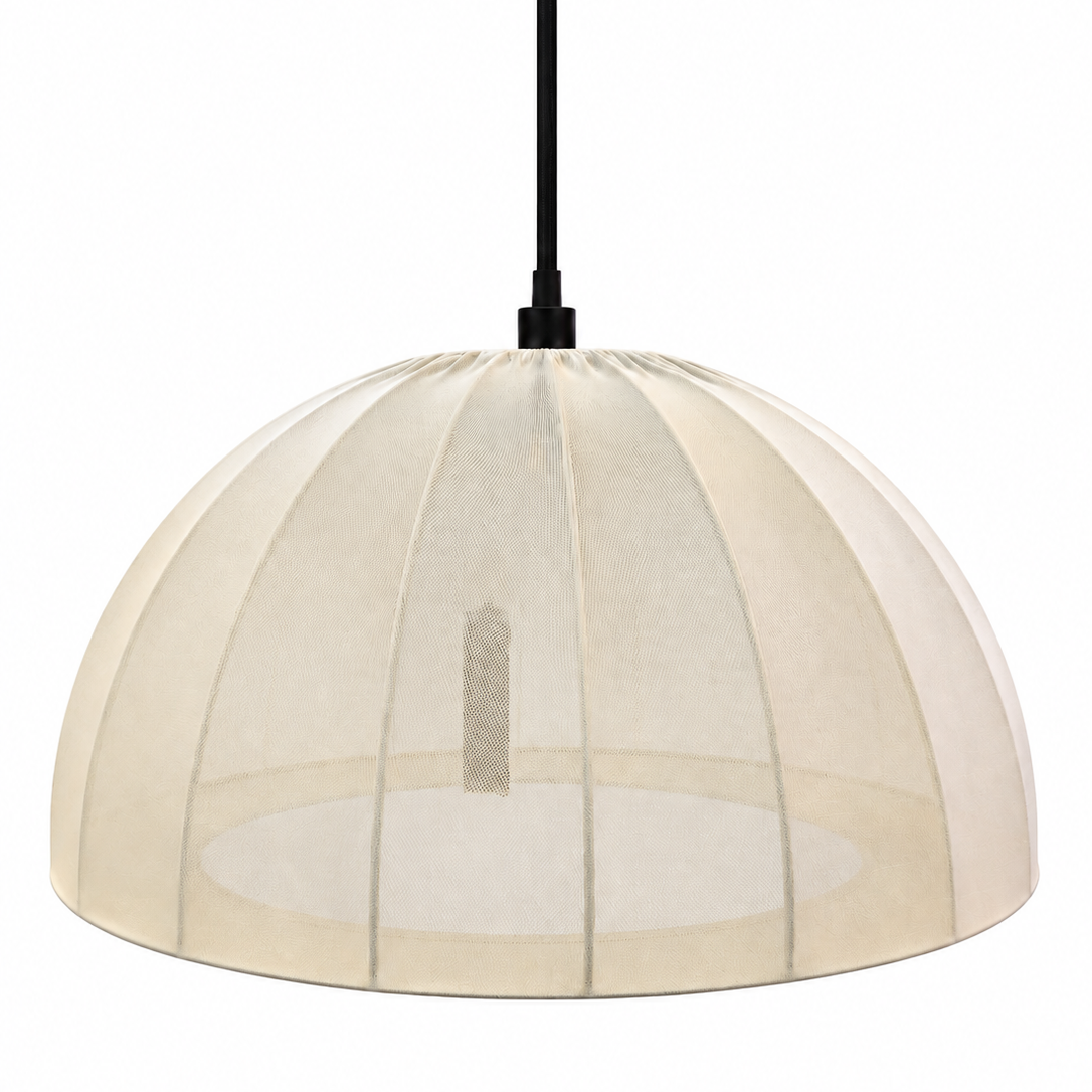 CGC Jolie Large 48cm Soft Ivory Stretch Smooth Fabric Dome Lampshade