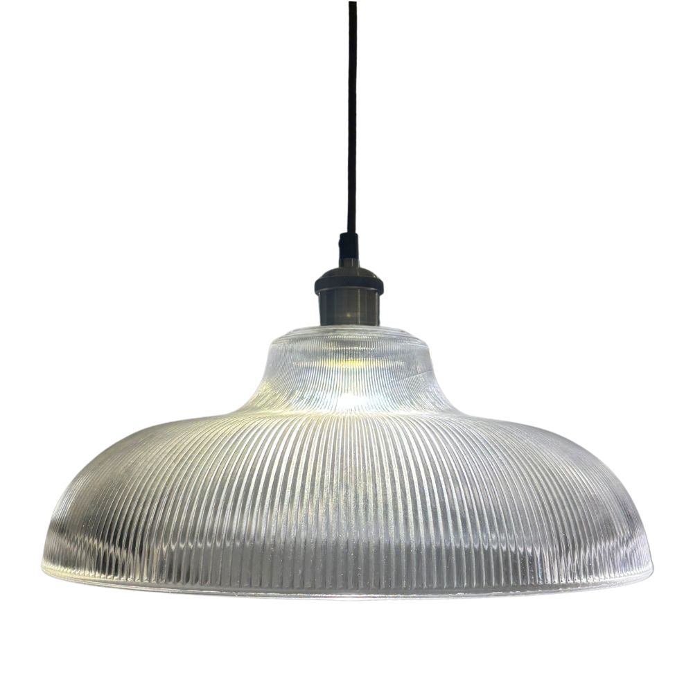CGC JACINTA XL Clear Glass Ribbed Extra Large Lampshade