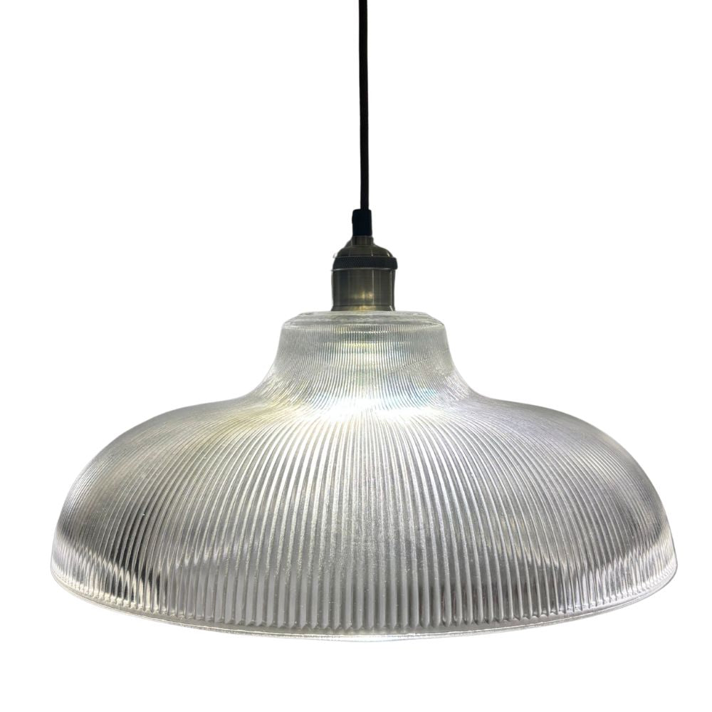CGC JACINTA XL Clear Glass Ribbed Extra Large Lampshade
