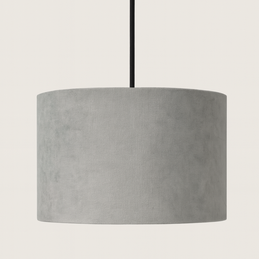 Grey pendant lamp on a white background