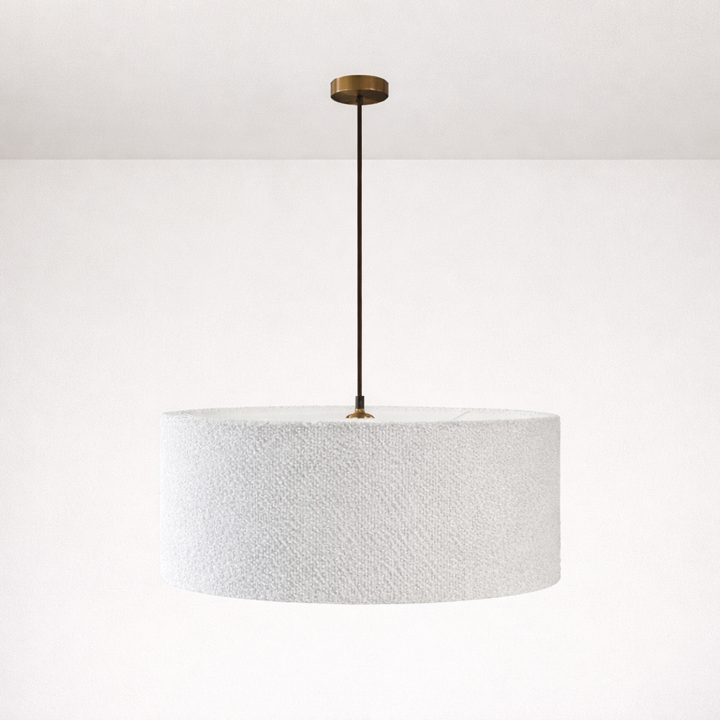 CGC PETRA 45cm Large Grey Boucle Ceiling or Table Lamp Shade