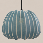 CGC Fleur Large 50cm Blue & White Striped Bell Lantern Lampshade