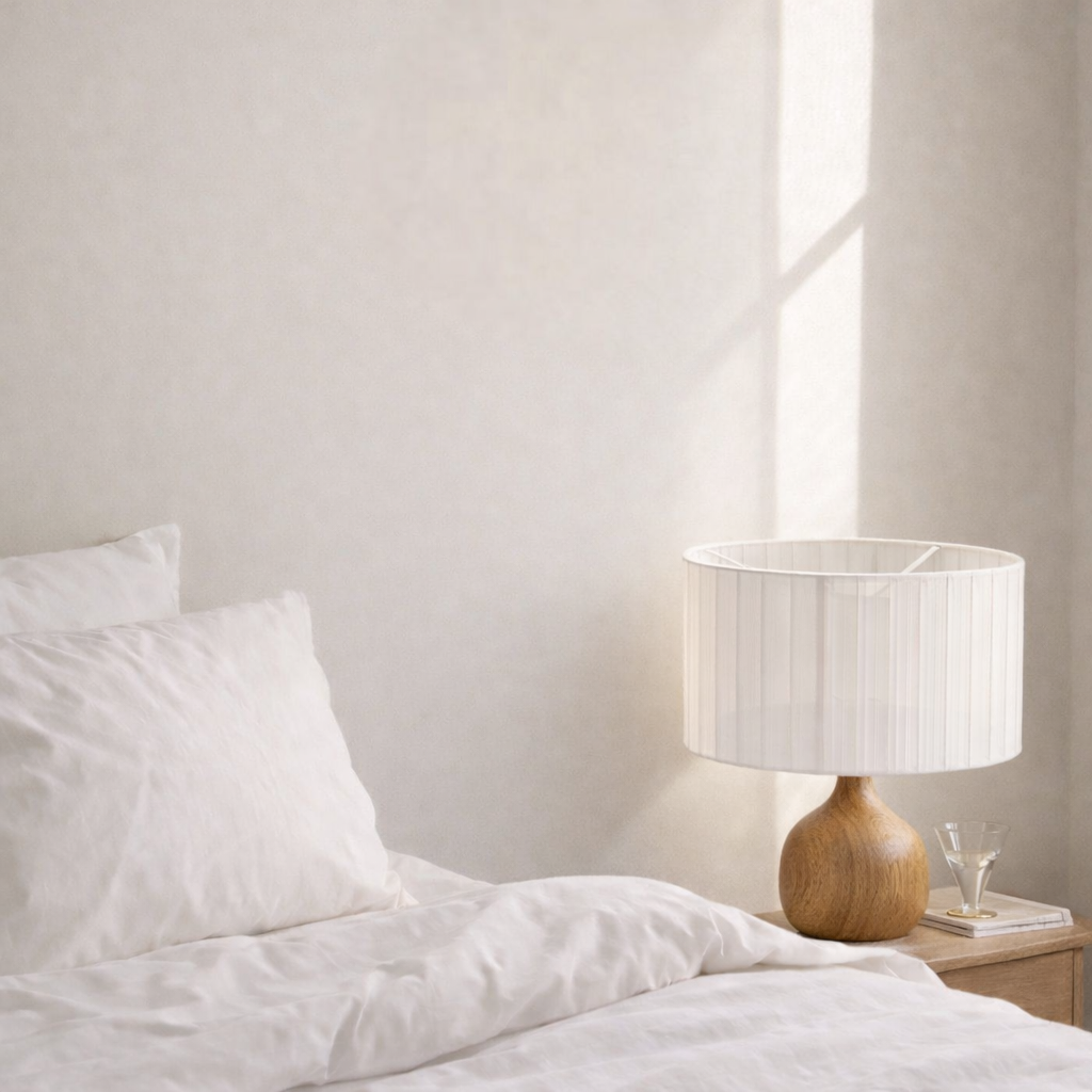 CGC Sylvie Silk Pleated Cream Round Drum Lamp Shade