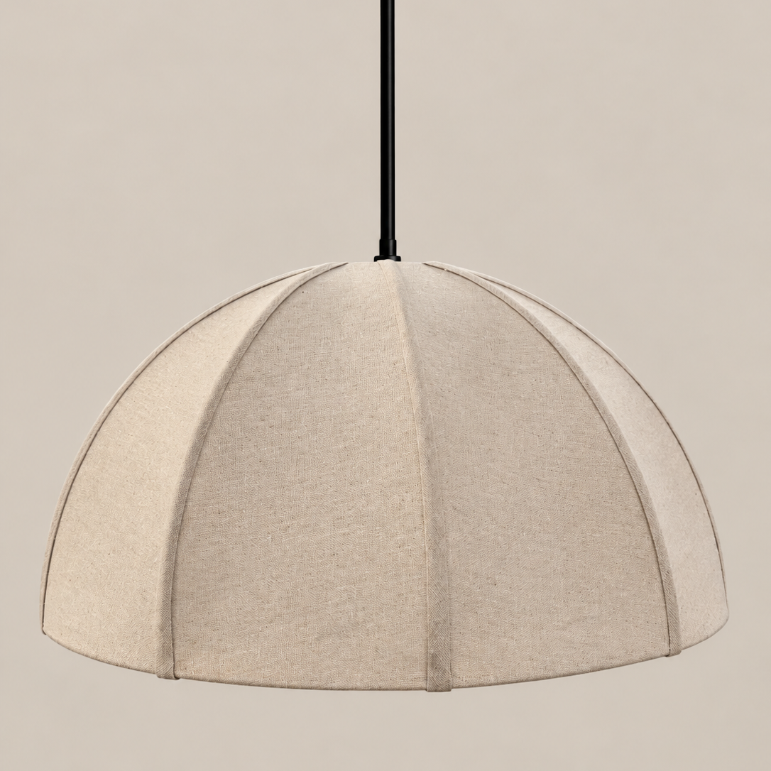 CGC Alessia Oatmeal Linen 50cm Dome Lampshade Hand Made Easy Fit