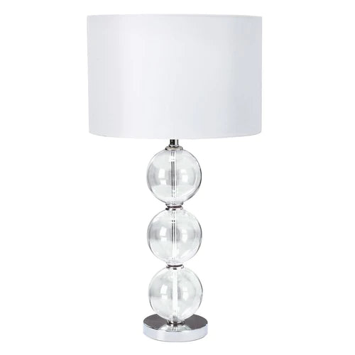 CGC BLISS Table Lamp - Clear Glass Balls with White Shade