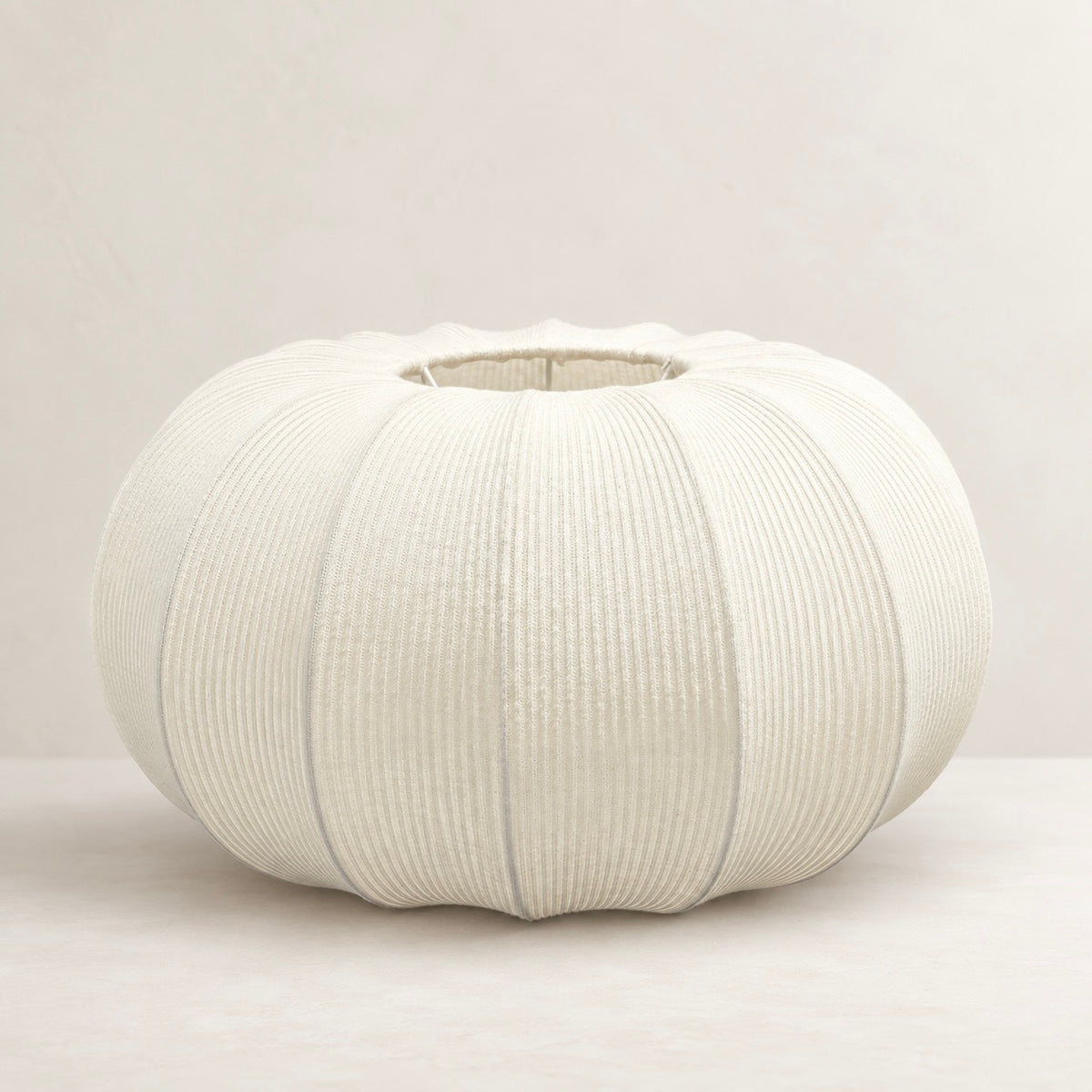 CGC LILA Cream Oval Stretch Ribbed Cotton Fabric Lampshade