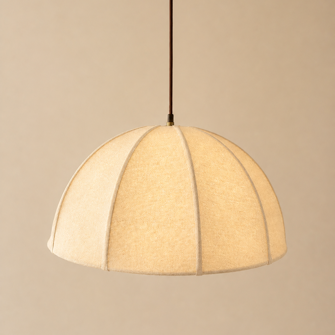 CGC Alessia Oatmeal Linen 50cm Dome Lampshade Hand Made Easy Fit