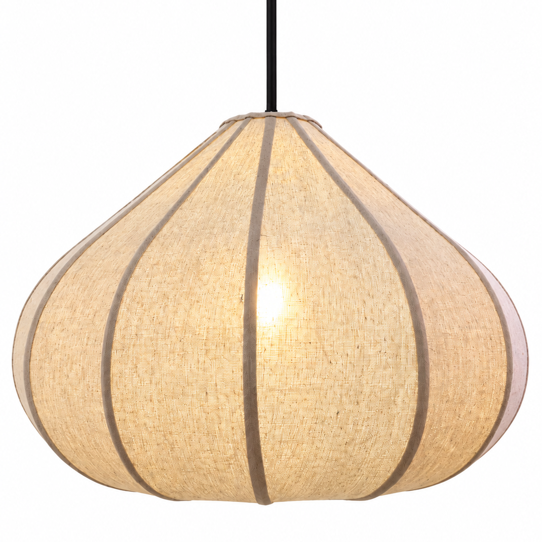 CGC Libby 50cm Large Oatmeal Stretch Linen Fabric Bell Shape Lampshade