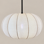 CGC LILA Cream Oval Stretch Ribbed Cotton Fabric Lampshade