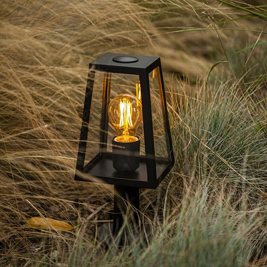 CGC LOUIE Black Modern Outdoor Lantern Short Post Light