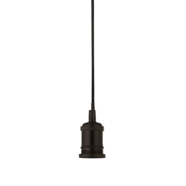 Finding a pendant light that matches your individual style and taste can be difficult. Thanks to our CGC Cassie a 1.5m adjustable E27 ceiling pendant and matching ceiling rose in black, you can customize a light fixture to perfectly match your decor. Beautifully etched detailing sets this ceiling pendant above the rest it also comes with a matching ceiling rose and braided fabric black cord.