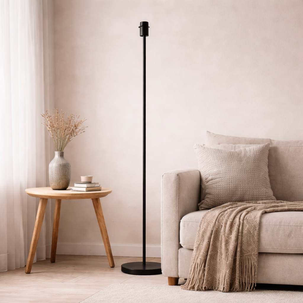 CGC Lena Matt Black Straight Floor Lamp