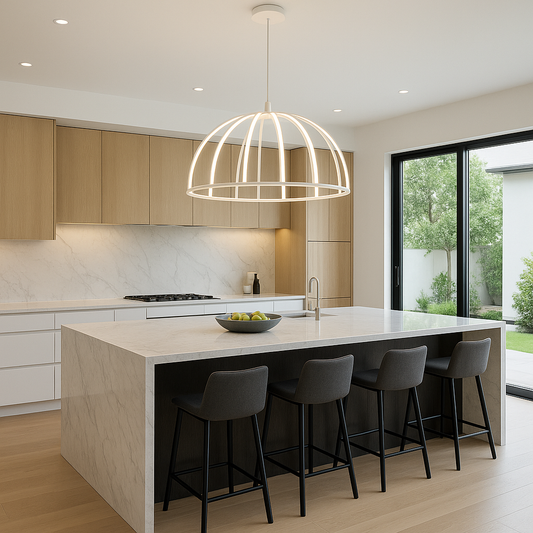 CGC PARAPLU 2 White 90cm Hemisphere LED Ceiling Pendant
