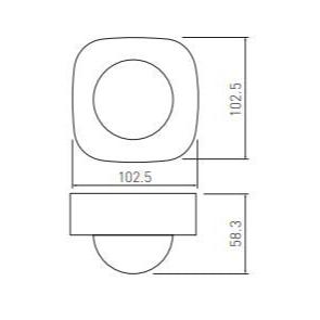 CGC Surface Mount PIR Motion Sensor IP20  White Ceiling or Wall Mount