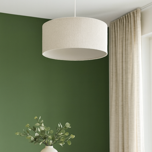CGC PETRA 45cm Large White Boucle Ceiling or Table Lamp Shade