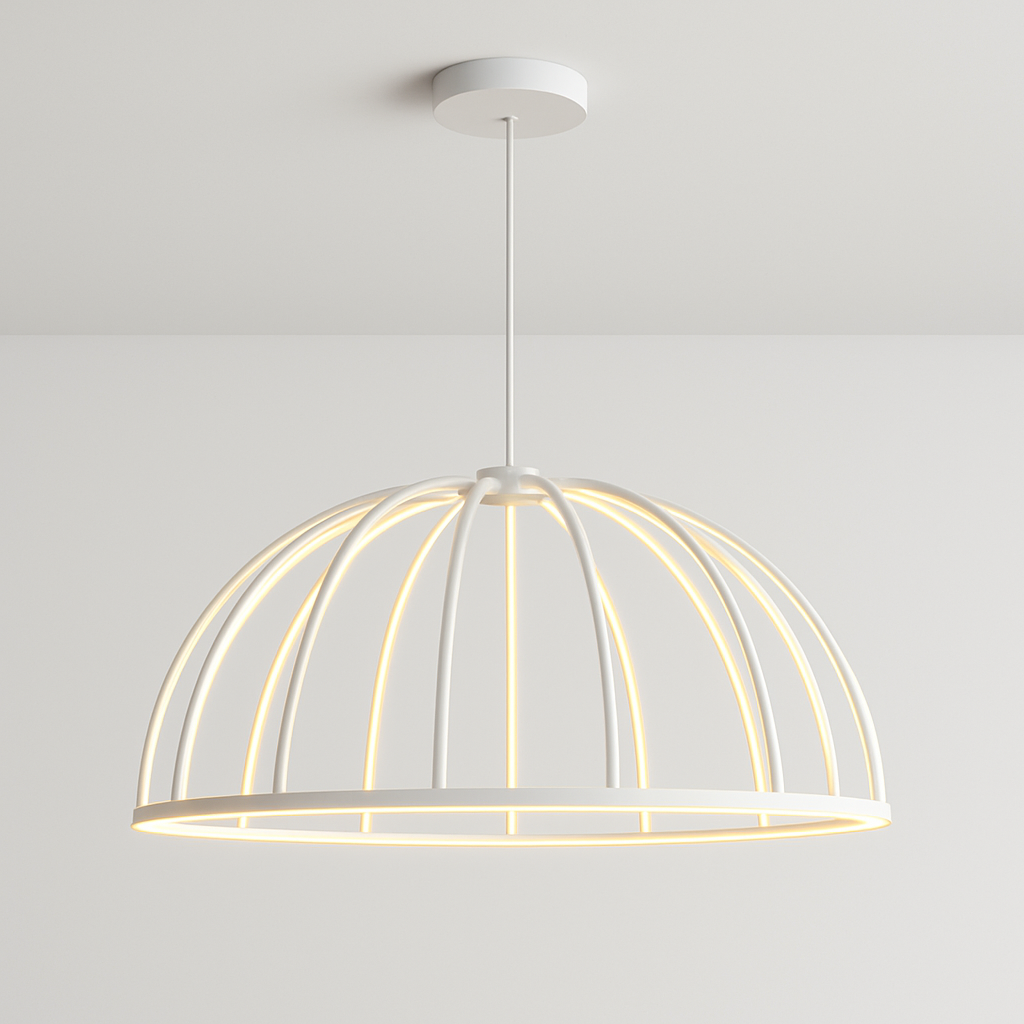 CGC PARAPLU 2 White 90cm Hemisphere LED Ceiling Pendant