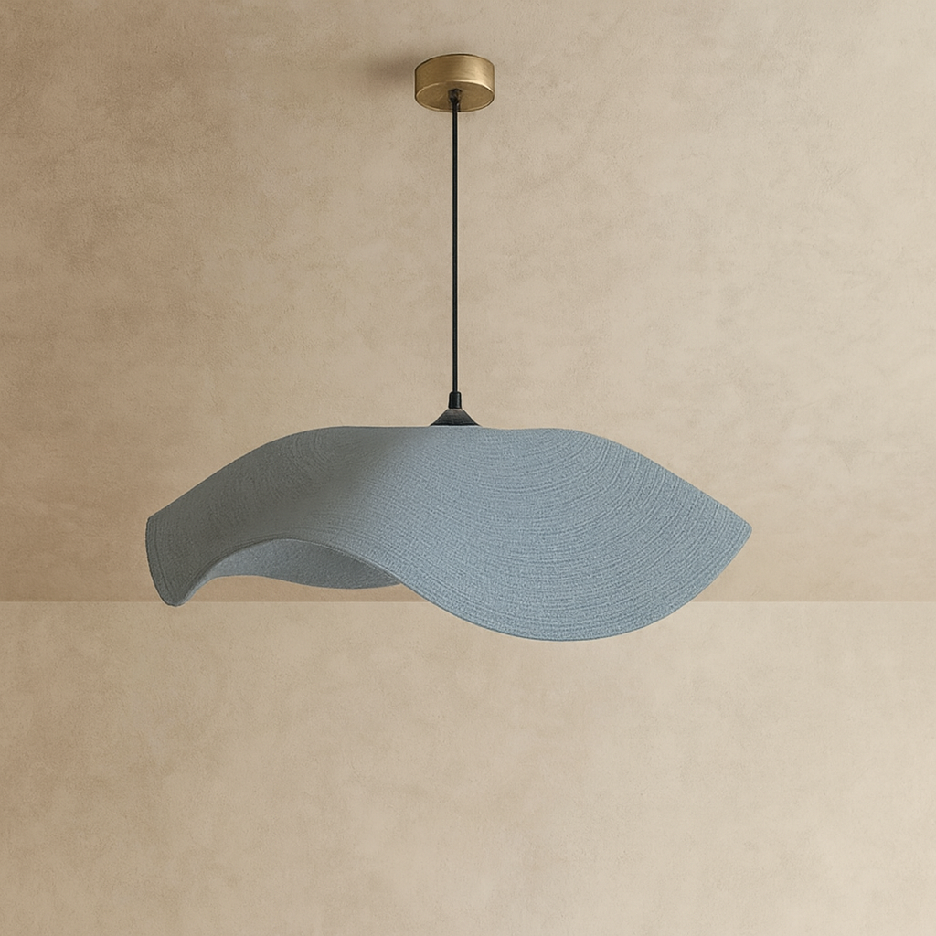 CGC Flora 78cm Baby Blue Large Floppy Fabric Lampshade