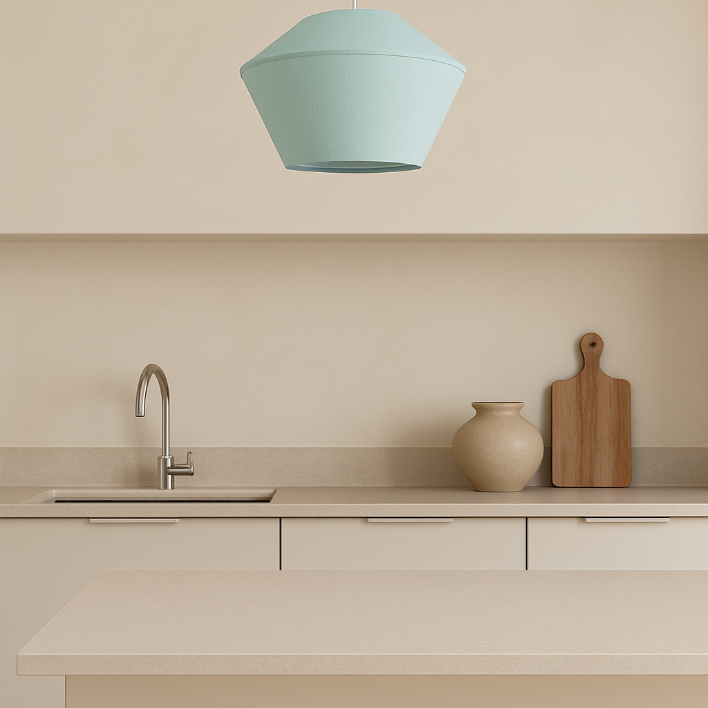 CGC CELEST Pastel Green Spherical Cotton Fabric 30cm Lampshade