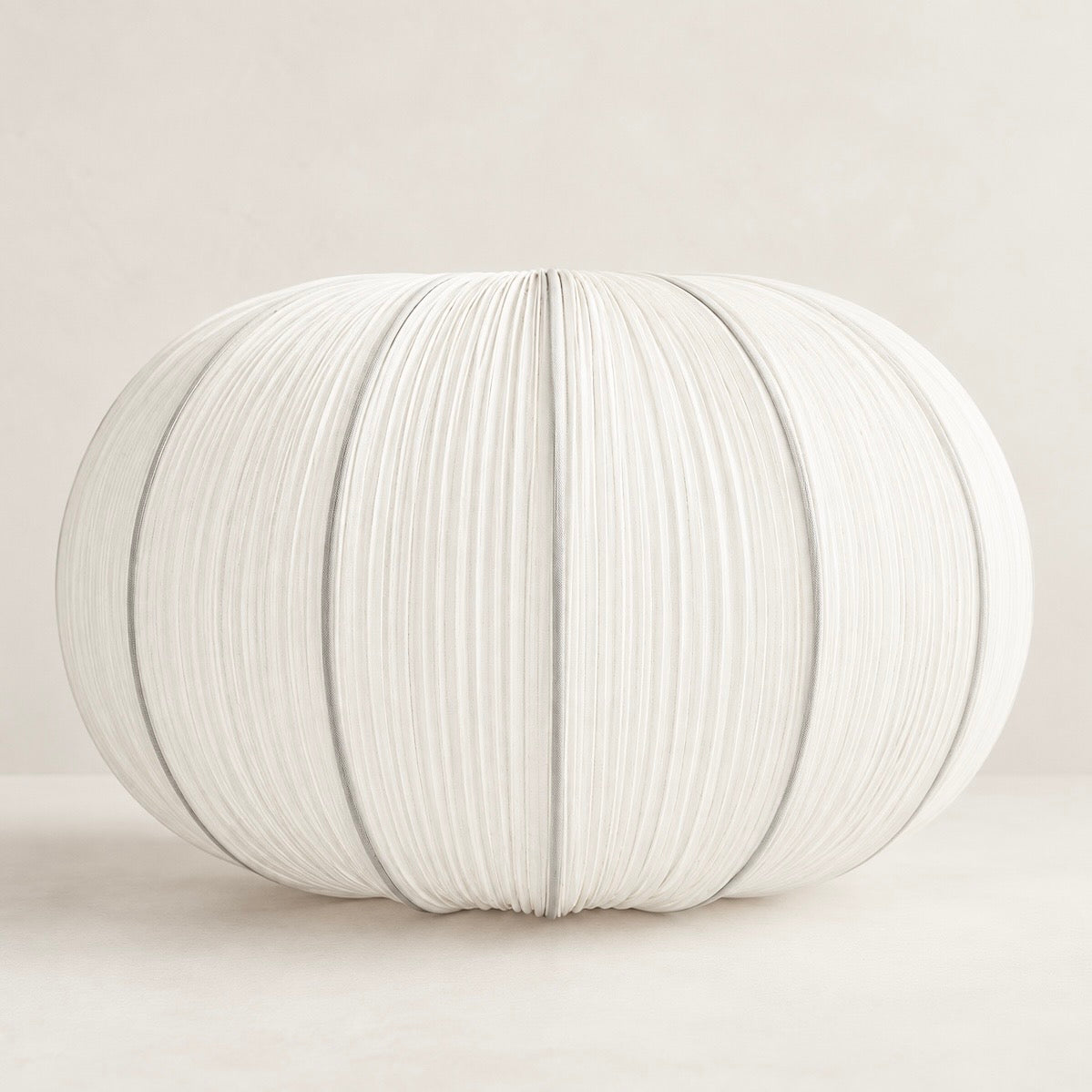 CGC Palmira White Extra Large Oval Stretch Ruffled Silk Fabric Lampshade